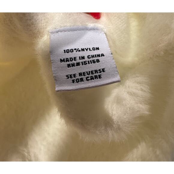 525 Eyelash Soft White Fuzzy Cropped Sweater Holiday Winter Knit Designer - Picture 9 of 16